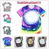 Luipaardafdruk sublimatie gebleekte shirts hitte overdracht blanco bleekhemd gebleekte polyester t-shirts Amerikaanse mannen vrouwen feestartikelen kleurrijke voorraad