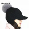 Berets bomhcs damski beret zima gruba ciepła, czysta ręcznie robiona kapelusz kapsberret delm22