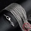 Mens 925 Stamp Silver Color Italian Cuban Curb Chain Necklaces For Men Women Solid Figaro Layering Necklace Sc2892808364