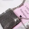 Waist Bags Jiomay Mini Luxury Bag Women's 2022 Banana Belt Brand Designer Evening Wallet Rhinestone BagWaist