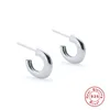 Hoop Huggie Aide 925 Sterling Silver Fashion Opening Tube Earrings For Women Small C Shape Loop Circle Earring Fine Jewelry Gift7593746