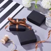 Pandahall 18~24 pcs/lot Black Square/Rectangle Cardboard Jewelry Set Boxes Ring Gift boxes for jewellery packaging F80 220509