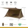 Onetigris 3 Season Tent Backwoods Bungalow Ultralight Shelter Baker Style Tent voor Bushcrafters Survivers Camping Wandelen H220419