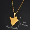 ペンダントネックレスAnniyo Burundi Map City Name Stainless Steel Jewelry Burundian Gifts＃068721