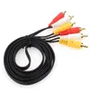 1.5m 3 RCA à 3RCA Composite Audio Vidéo AV Câble d'extension Cordon Mâle à Mâle Connecteur de Prise pour TV DVD Caméras