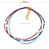 Bohemian Handmade Beads Simulate Pearl Choker Necklace Fashion Rainbow Candy Strand Short Collar Cool Jewelry Gift