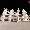 Objets décoratifs figurines créatives abstraites art en céramique yoga poses sculptures artisanne.