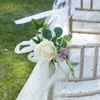 زهور الاصطناعية باقة زهور مزيفة لكرسي زفاف بوهو في الهواء الطلق الخلفية ديكور الفوتوغرافي الدعائم المنزل ديكورزات الأزهار CL0508