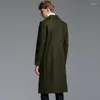 Hommes Laine Mélanges Arrivée Mode Haute Qualité Marée X-long De Luxe Manteau D'hiver Mâle Casual Double Boutonnage Épais Plus La Taille S-5XL6XL 11191