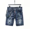 Designer Motorrad Biker Ripped Herren Kurze Jeans Hochwertige Mode Lässig Hip Hop Streetwear Atmungsaktive Männer Denim Shorts Hosen