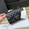 10a Top Quality Mini Flap Bag Designer Bag 20cm äkta läder axelväska lady crossbody väska plånbok med låda c002