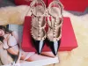 2023 Designer Women High Heels Party Sandals Fashion Rivets Girls Sexy Pointed Shoes Dance Wedding S Valentine Valentino Velentino11 Valentinoshoes вы nmvo