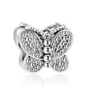 925 سحر Siver Beads لـ Pandora Charm Bracelets مصمم للنساء Paw Butterfly Flower Pattern Cross Openwork