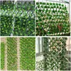 Fleurs décoratives Couronnes Simulation Clôture Artificielle Feuille Verte Maison Jardin Cour Décor En Bois Cadre D'escalade Plantes Ornement Décoratif D