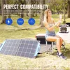 Panneau solaire monocristallin ATEM POWER 100W compatible avec les générateurs Power Station pour camping-car en plein air