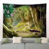 Psychedelic Forest Tree Hole Tapestry Hippie Decoration For Bedroom Wall Rugs Room Decation Items Fabric J220804