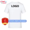 Summer 100 Cotton Fashion Crew Neck Men s T Shirt Diy Your Casual Short Sleeve Top Custom Design Clothes Men and Women 220722