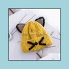 Chaps chapéus novo outono de inverno garotinha menino menino chapéu de chapéu de desenho animado gato orelhas crianças maconha gorros skl crianças warm mxhome dhzpk