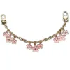 Porte-clés de luxe sac charme chaîne porte-clés pour femmes rose fleur pendentif décoration accessoire métal boucle anneau anniversaire cadeaukeycha8709210
