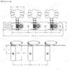 Ein Satz 2 Stück Nickel-Stimmwirbel für klassische Gitarre, Stimmwirbel, Mechaniken mit weißem Kunststoffknopf in Blumenform