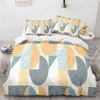 Boho Duvet Cover Queen Wave Textured Farmhouse Bedding Set 현대 기하학적 인종 모로코 중반 세기 킹 사이즈 퀼트