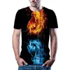 Herr t-shirts herrvarumärke casual djur 3d tryck t-shirt naturliga roliga kläder sommar asiatiska sizemen's