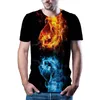 Męskie koszulki męskie marka męska Casual Animal 3D T-shirt Naturalne zabawy ubrania Summer Asian Sizemen's