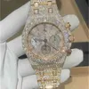 Наручные часы роскошные мужские часы vvs1 с бриллиантами, ювелирные изделия высокого класса на заказ GIA с натуральными бриллиантами для часов 7WIS264N