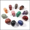 Stone Loose Beads Jewelry 25Mm Natural Crystal Ornaments Skl Art Carved Chakra Reiki Healing Quartz Mineral Tumbled Gemstones Dhovh