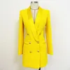 Abiti e blazer da donna Abito da donna di alta qualità 8 colori per opzioni Blazer di design lungo con bottoni Taglie grandi s-2xl-5