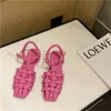 Sandali Scarpe piatte con fibbia intrecciata alla moda da donna estiva Sandali da donna