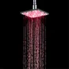 욕실 샤워 헤드 헤드 ABS 스퀘어 6 인치 LED 다채로운 자체 탈신 상단 스프레이 L0409