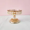 Other Bakeware Style Pearl Cake Stand Gold Cupcake Home Party Round Wedding Birthday Dessert Pedestal Display Plate DecorOther