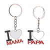 Sublimaon blank transfer transfer taffice keychain love key -'s bag bag bag oreor and american ilovemama de581