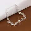 Lien Chaîne Argent Couleur Exquis Blanc Cristal Pierre CZ Bracelet De Mode Charme Pour Femmes Dame De Mariage Section Féminine H241Lien Lars22