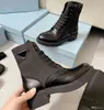 Prado Designer Women Boots Rois Ankle Boot Leather Shoes Cloudbust Thunder Military Inspired Combat Mid Top Triple Cowhide Motorcykelsko B9BO