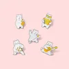 سلسلة جديدة من Cartoon Cute Bear Modeling Series Brooch Creative Music Glasses White Bear Alloy Accessories Badge