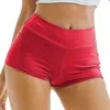 Pantaloncini sportivi da yoga elasticizzati da donna sexy 2397#xw con fianchi larghi e corsa color pesca