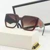 2022Mode Quadrat Sonnenbrille Frauen Übergroße Ein Stück Brief Sonnenbrille Brillen Anti-UV-Brille Damen Shades Gafas MIT BOX