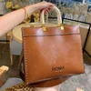 حقائب اليد للأزياء حقيبة تسوق للعلامة التجارية للعلامة التجارية الجديدة مصمم رسائل كلاسيكية جديدة قدرة العنبر مقبض حقيبة حمل