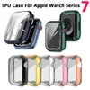 Apple Watch 7 Case 41mm 45mm Full TPU 범퍼 iWatch 커버 용 스크린 프로텍터