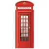 Style britannique Londres rouge cabine téléphonique porte autocollant auto-adhésif PVC étanche maison mur décor affiche décalcomanies chambre décoration 220716