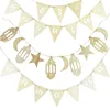 Eid Mubarak Decoration Gold Silver Balloons Party Eid Banner Bunting Islamic Muslim Hajj Festival Diy Ramadan Decor 2022