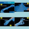 Gumowe rękawiczki czyszczące pudrowo nitryl lateksowy jednorazowy egzamin antiskid wygodna rękawiczka dozowująca 1LOT100 PIECIE DOSTAWKA 2021 KUCHNA SUPP
