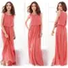 Summer Bohemian Women Chiffon Ankle-Length Long Dresses Sleeveless Vest Dress Vestidos W220315