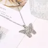 Glänzende Schmetterlings-Anhänger-Halskette für Damen, exquisite Schlüsselbeinkette, Halsketten, Schmuck für Damen, Geschenk