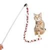 1pc Rolig att spela Simulering Snake Teaser Wand för Cat Pet Catcher Rod Interaktiva leksaker motion med katt 220423