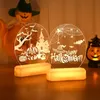 Andere evenementenfeestje Salloween LED Night Light Pumpkin Skull Ghost Spide 220823