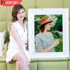 Huacan Oil Painting by Numbers Po Custom Diy Kits Dessin Canvas Pictures Portrait Wedding Family Children Pos Diy Gift 220623