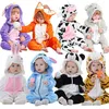 2020 Sonbahar Kış Yeni Doğumlu Bebek Giysileri Unisex Noel Giysileri Erkek Çocuk Tiger Kostüm Kız Bebek Tulum 324M G25312755